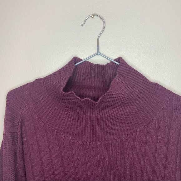 Nordstrom NWT Burgundy Stem Turtleneck Ribbed Sweater Size XXL - Picture 2 of 7